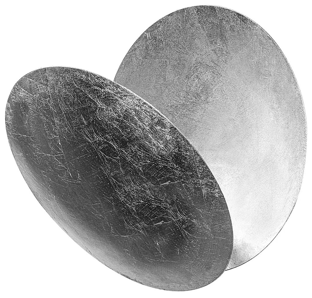 Candeeiro de Parede Yosma – Prateado – 25x25x16 cm