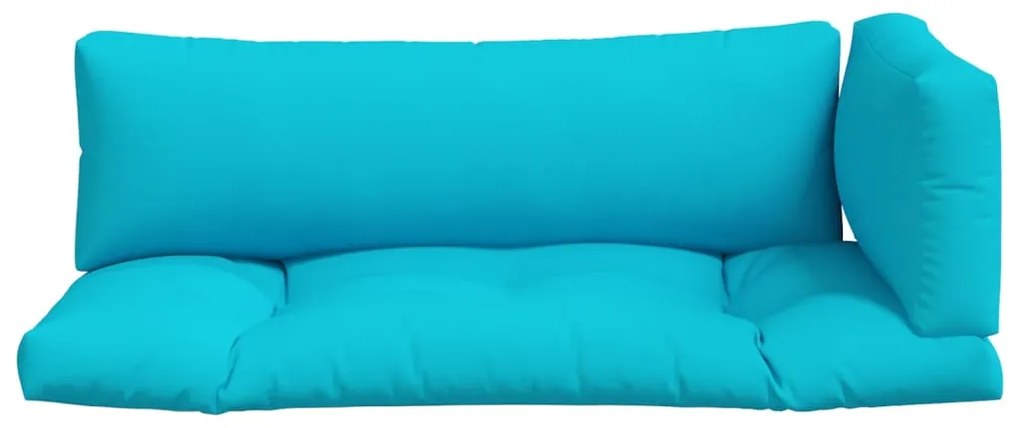 Almofadões p/ móveis de paletes 3 pcs tecido oxford turquesa