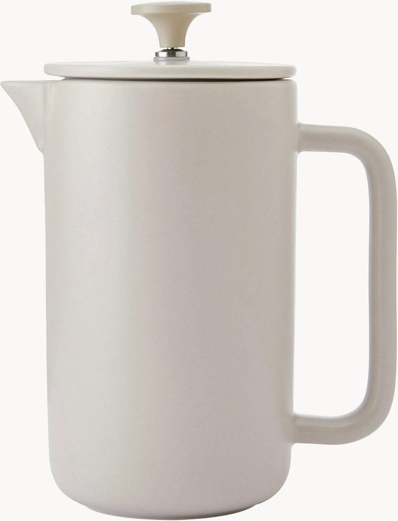 Cafeteira de prensa francesa em cerâmica resistente ao calor com êmbolo fácil de agarrar Arezzo