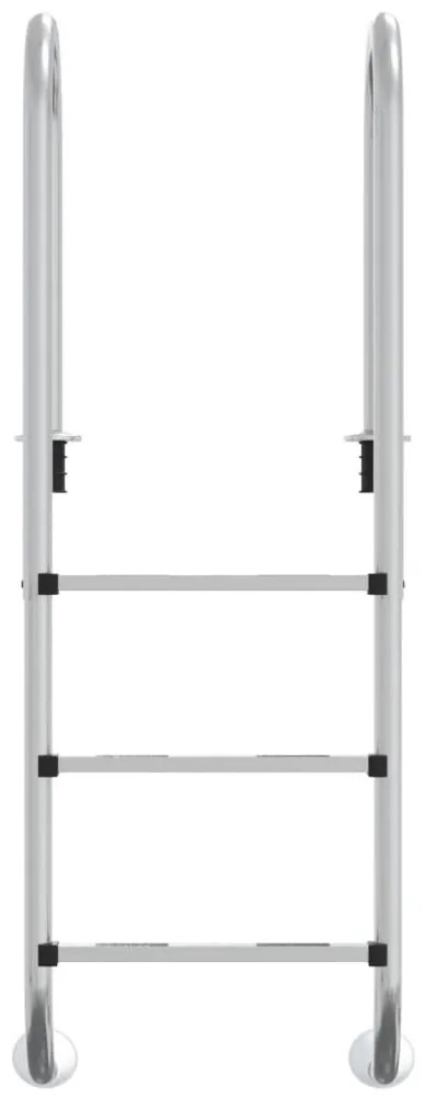 Escada de piscina 54x38x158 cm aço inoxidável 304