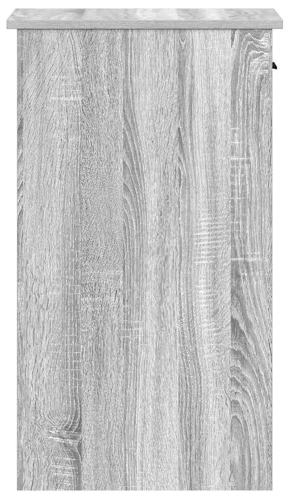 Suporte torre de computador com gaveta 35x45x77 cm cinza sonoma