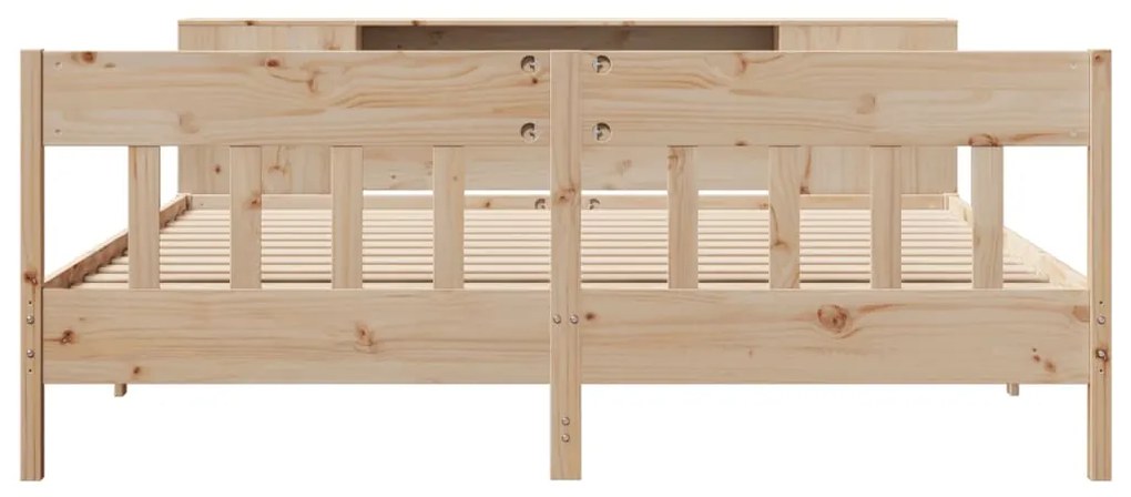 Cama com estante sem colchão 200x200 cm pinho maciço