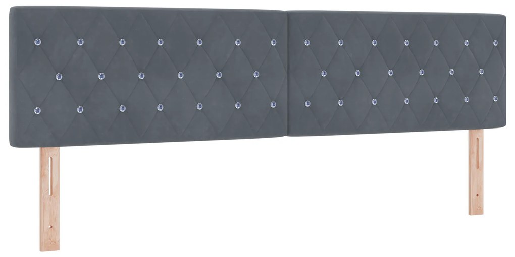 Cama Box com Colchão vidaXL Cinza Escuro Super King Veludo