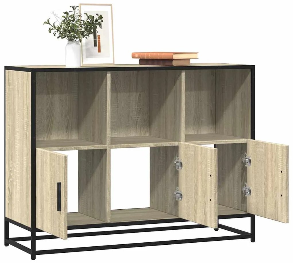 vidaXL Aparador 100x35x76 cm derivados de madeira carvalho sonoma