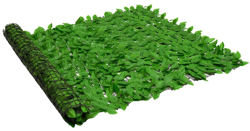 Tela de varanda com folhas verdes 300x150 cm
