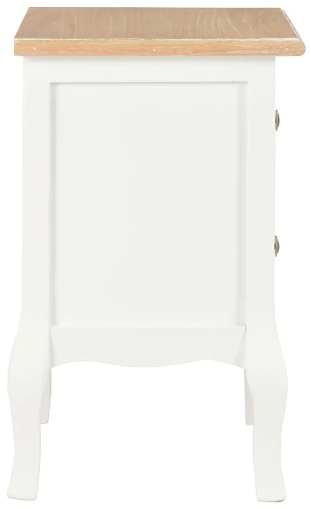 Mesa-de-cabeceira 2 pcs 35x30x49 cm MDF branco