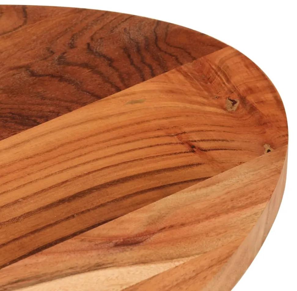 Tampo de mesa oval 80x40x2,5 cm madeira de acácia maciça