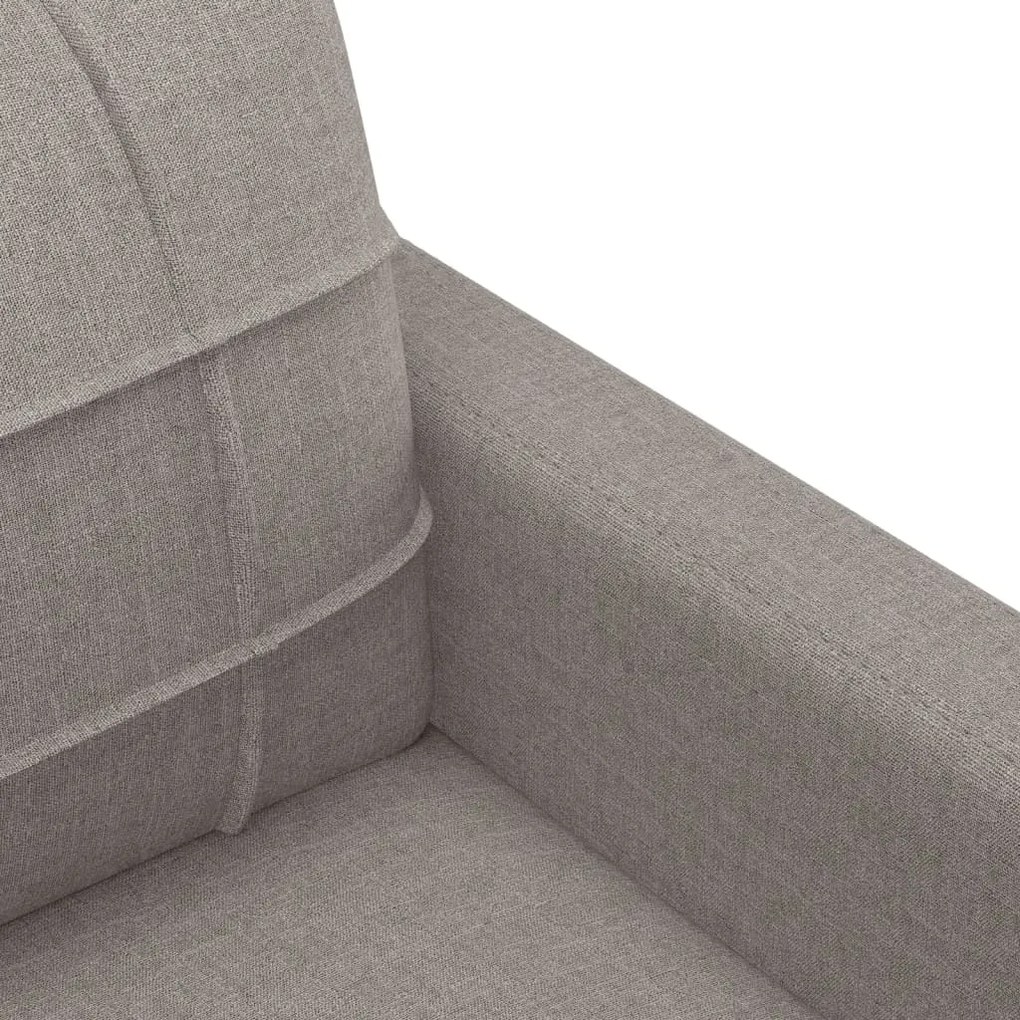 4 pcs conjunto de sofás com almofadas tecido cinza-acastanhado