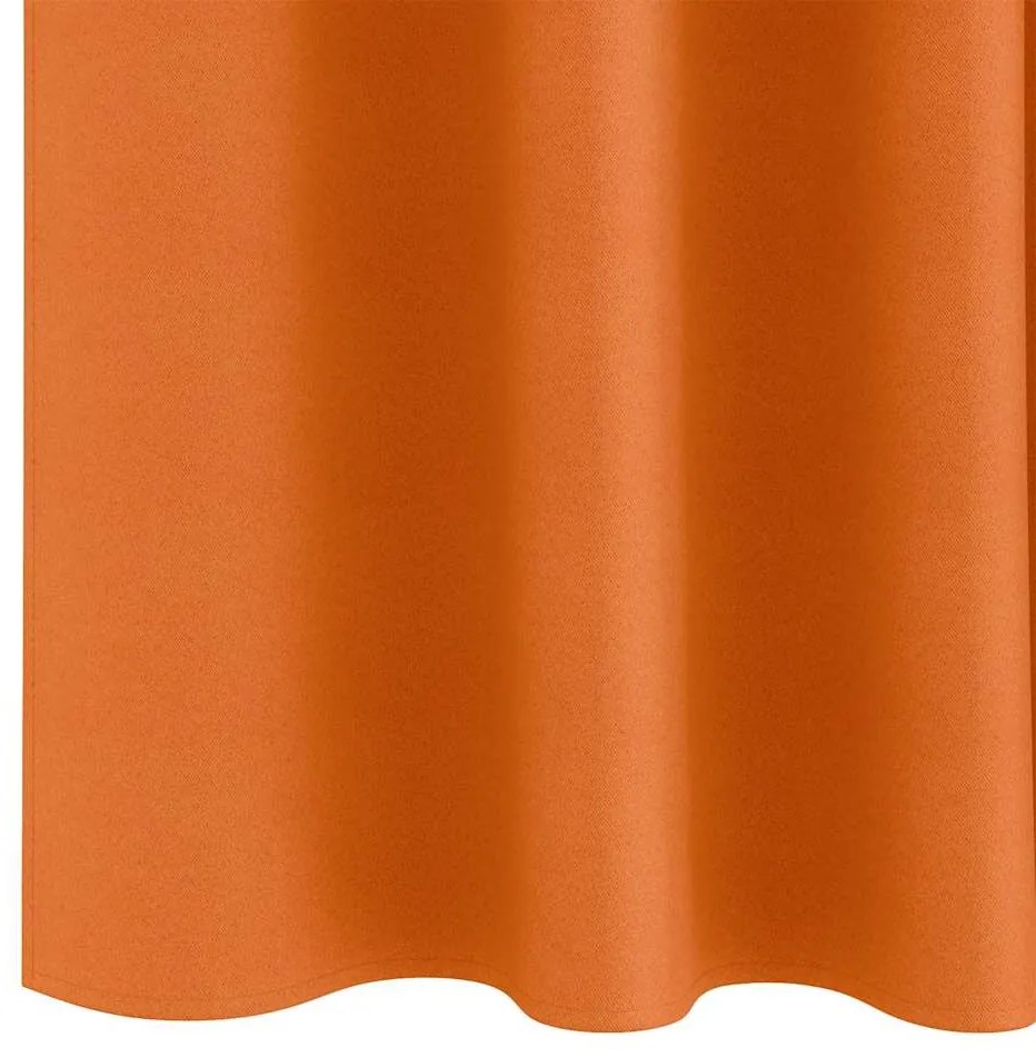 Cortinas 2 pcs Laranja Brilhante 140 x 140 cm Poliéster