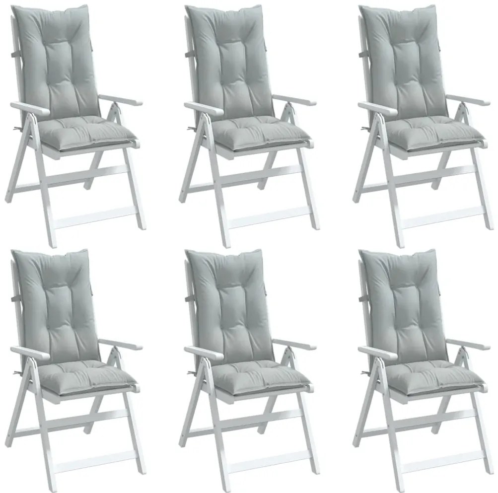 vidaXL Almofadões para cadeiras altas 6 pcs mesclado tecido
