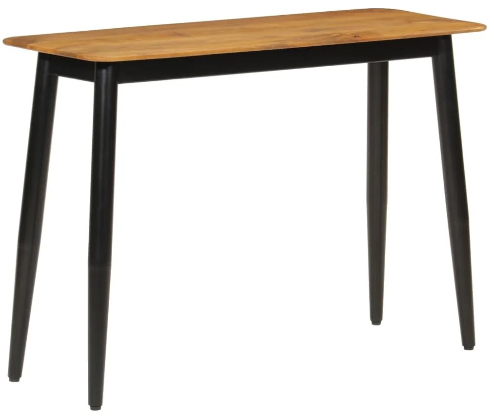 Mesa consola 110x40x76 cm madeira de mangueira maciça e ferro