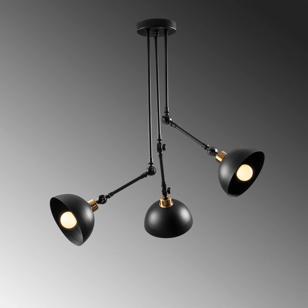 Candeeiro de Teto Dram – Preto – 90 x 90 cm