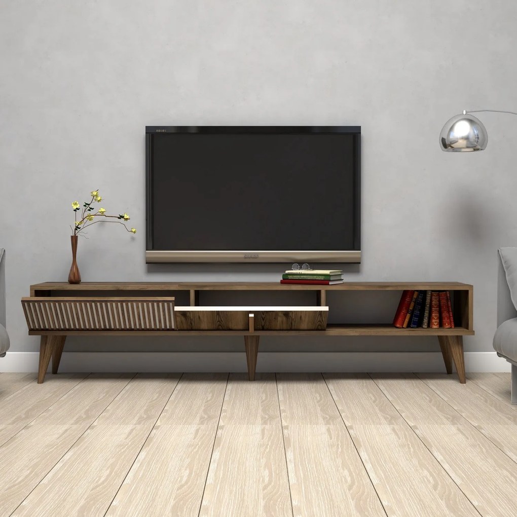 Suporte para TV Milan – Nogueira – 180 cm x 40 cm x 35 cm
