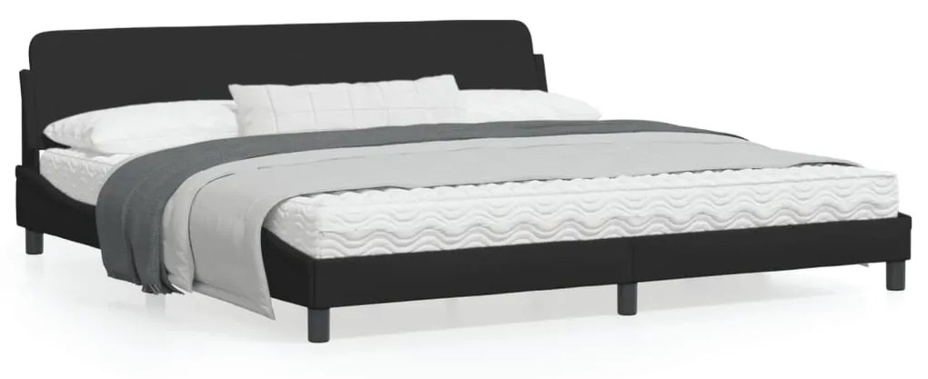 vidaXL Estrutura de cama sem colchão 200x200 cm tecido preto