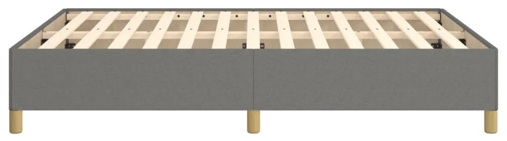 Estrutura de cama sem colchão 140x190 cm tecido cinzento-escuro