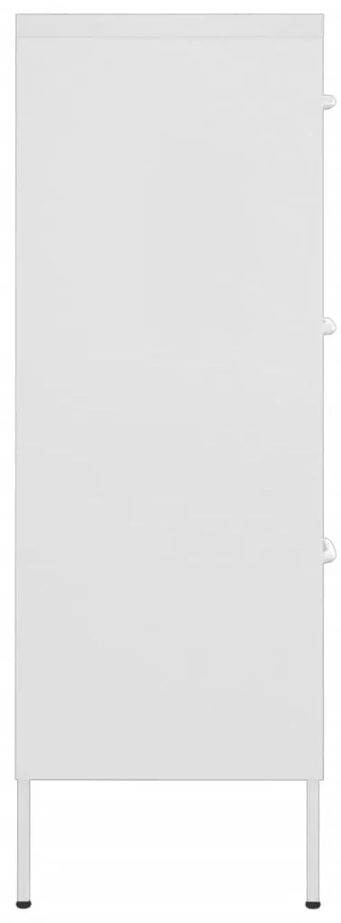 Armário com gavetas aço 80x35x101,5 cm branco