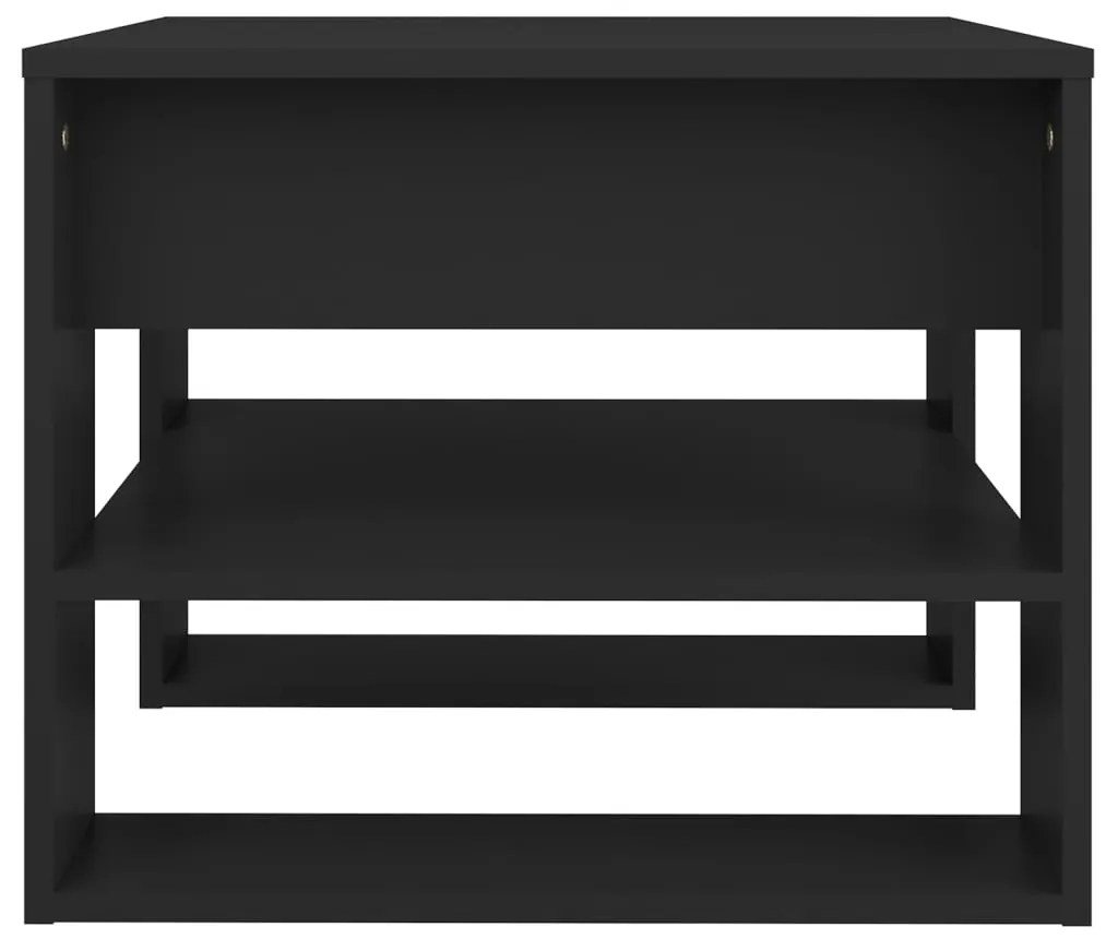 Mesa de centro 55,5x55x45 cm madeira processada preto