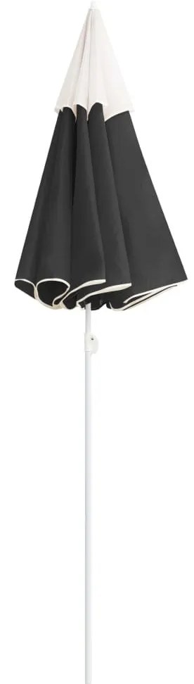 Guarda-sol de jardim com poste de aço 180 cm antracite