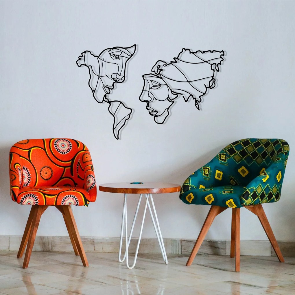 Acessório Decorativo de Parede Suret Two – Preto – 100 x 64 cm