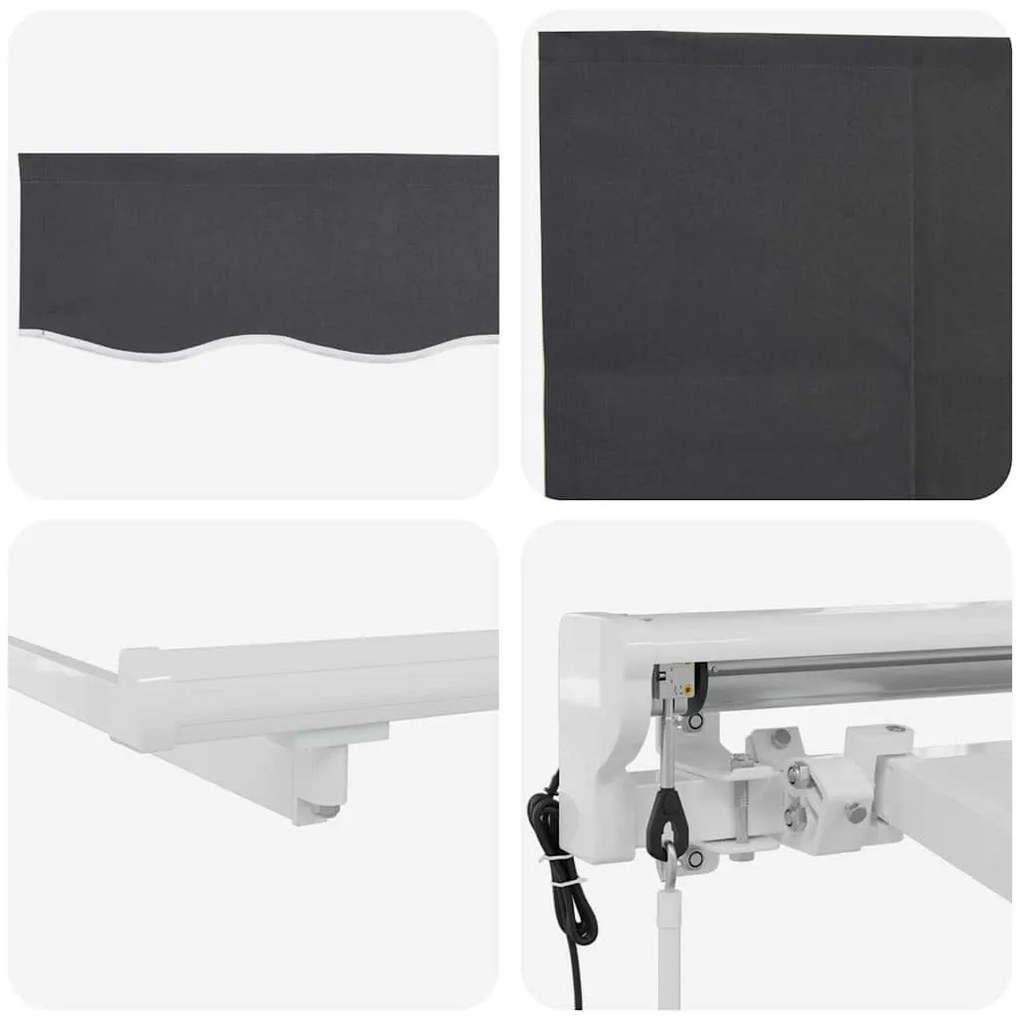 Toldo Retrátil Manual Antracite 400x200 cm