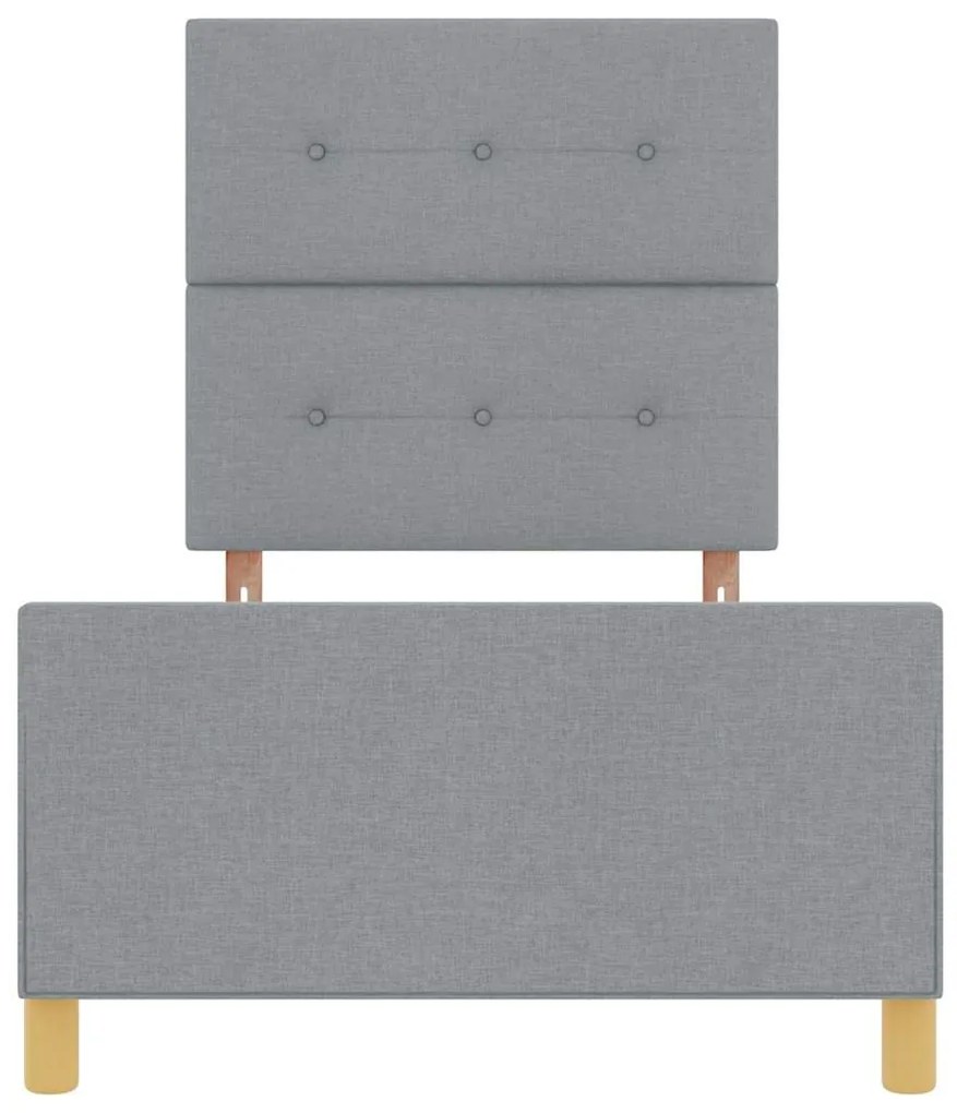 Estrutura de Cama vidaXL Cinza Claro 100x200 cm em Tecido