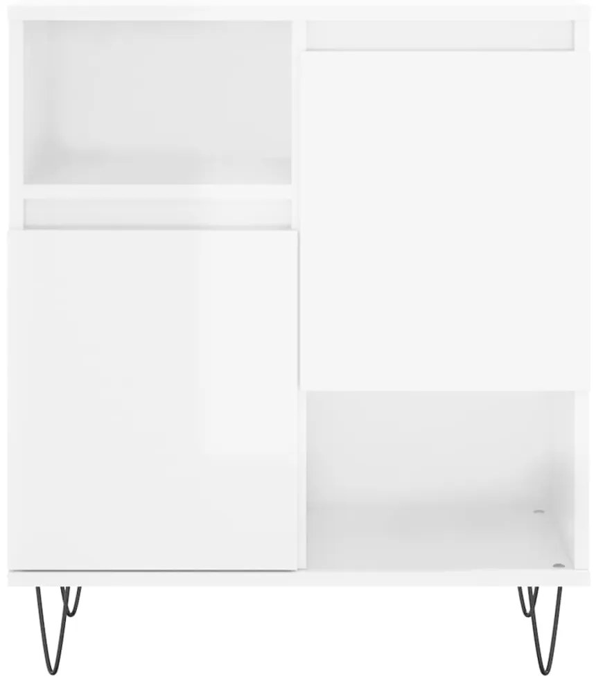 Aparadores 3 pcs derivados de madeira branco brilhante