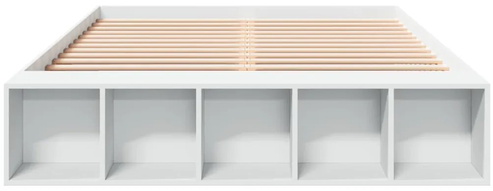 Estrutura de cama 160x200 cm derivados de madeira branco