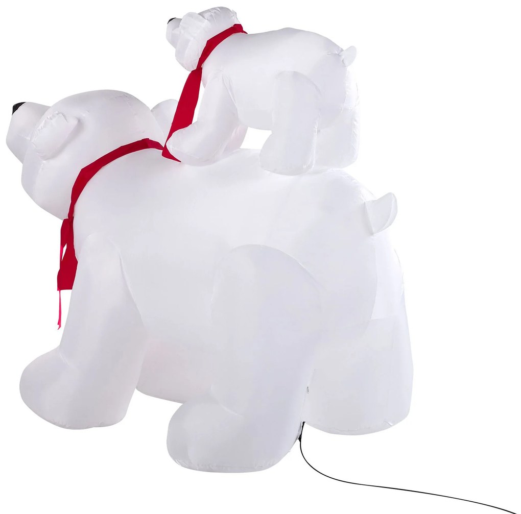 Urso polar insuflável com LED 160 cm branco KULTALA Beliani