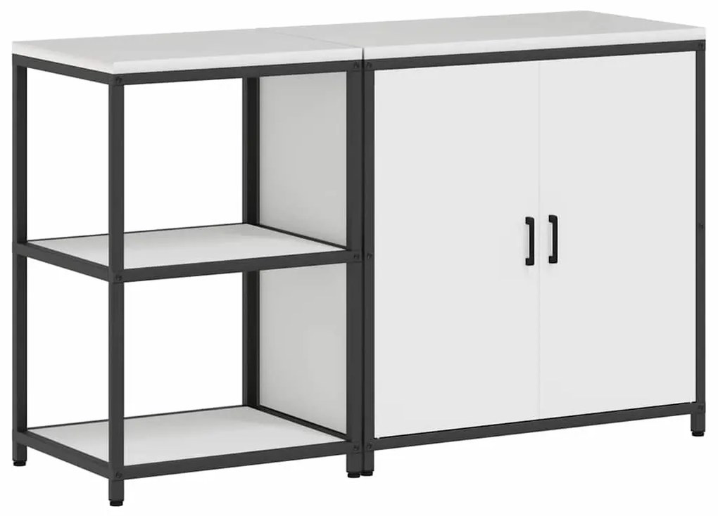 Conjunto de Armazenamento de Cozinha 2 pcs Branco