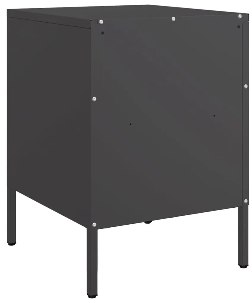 Mesa de cabeceira 36x39x50,5 cm aço preto
