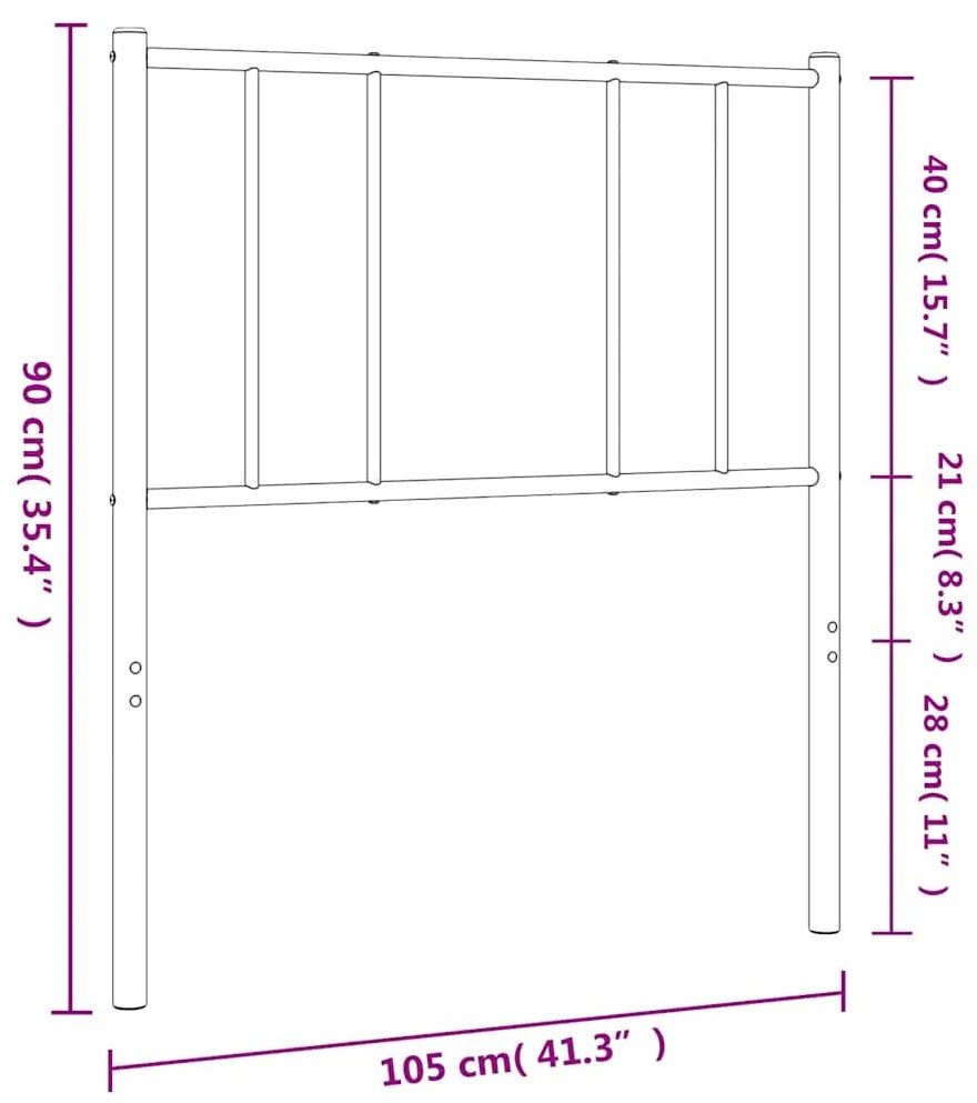 Cabeceira de cama 100 cm metal preto