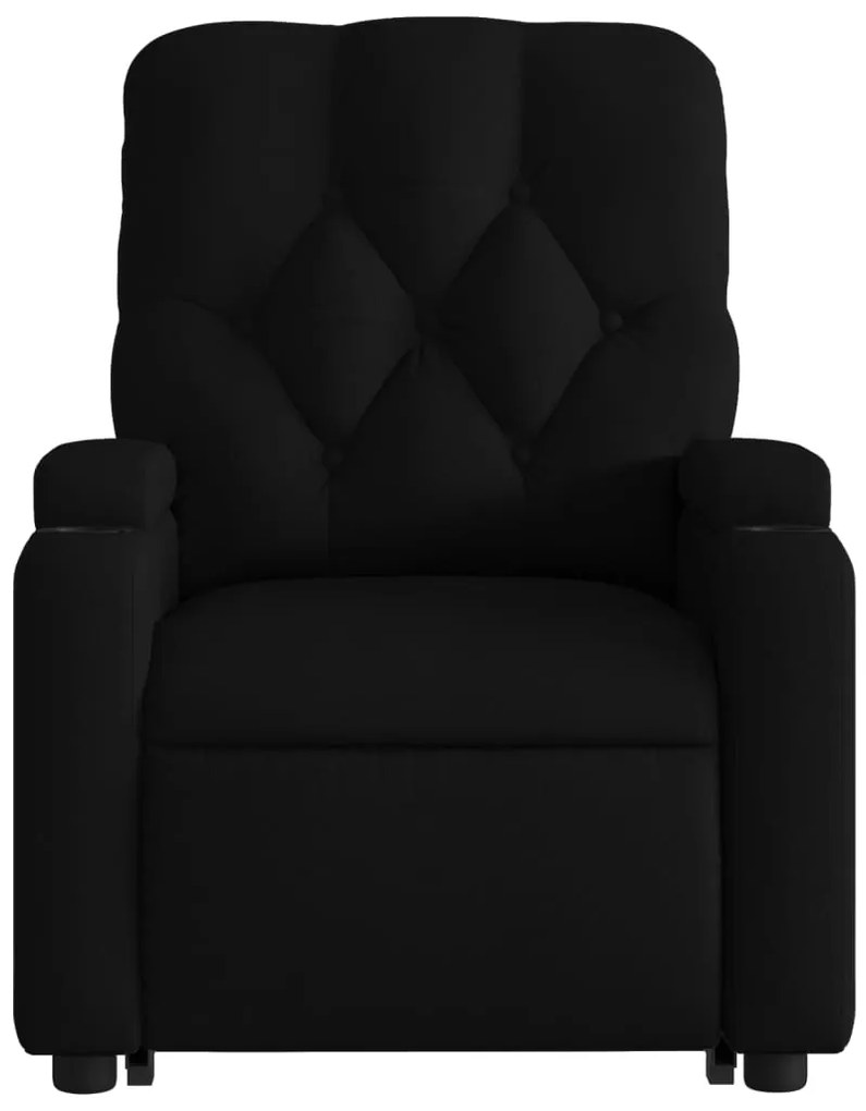 Poltrona de massagens reclinável elevatória tecido preto