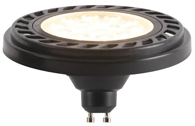 Lâmpada LED regulável GU10 AR111 preta 8W 600lm 2700K