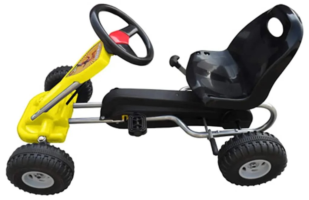 Kart a pedais amarelo