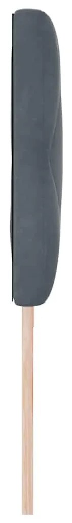 Cabeceira com design de blocos de diamante em cinza escuro, 200 cm, de