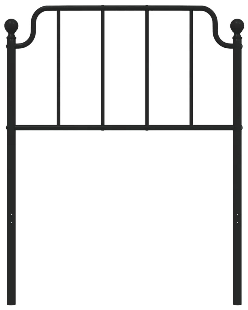 Cabeceira de cama 80 cm metal preto