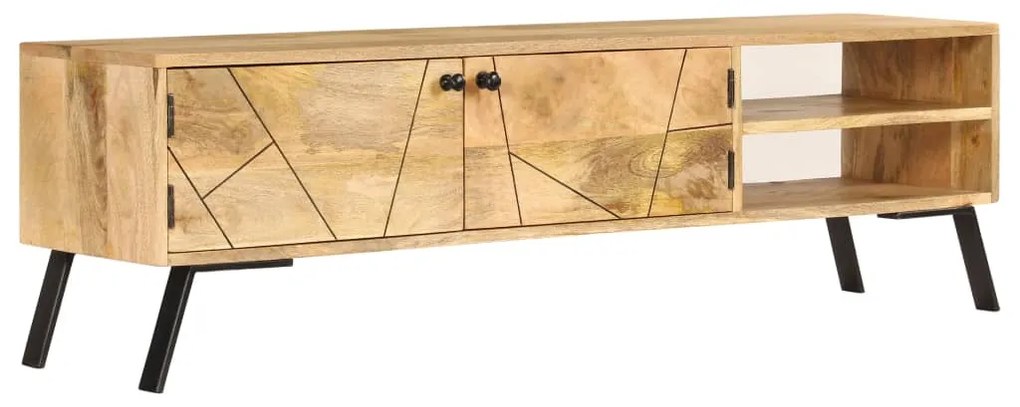 vidaXL Móvel de TV em madeira de mangueira maciça 140x30x40 cm