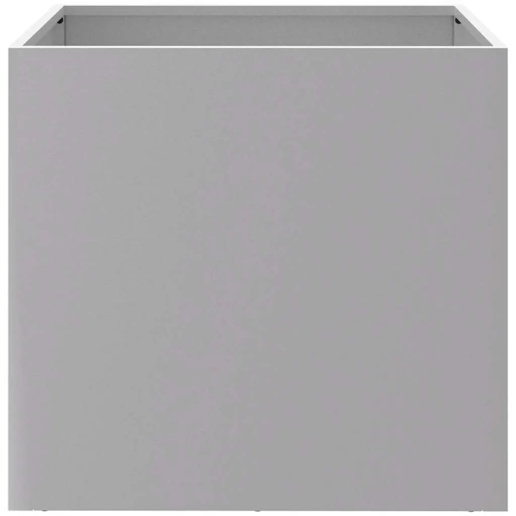 Vasos/floreiras 2 pcs 42x40x39 cm aço galvanizado prateado