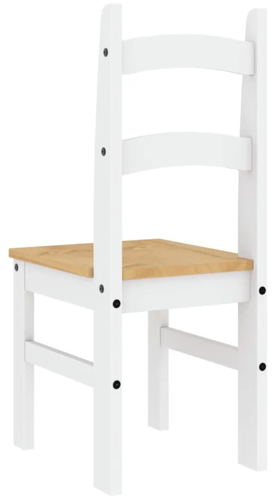 Cadeiras de jantar 2 pcs 40x46x99 cm pinho maciço branco