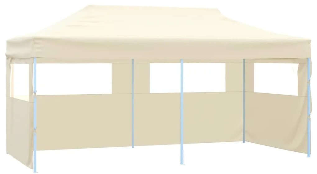Tenda dobrável profissional festas 4 paredes 3x6m aço creme