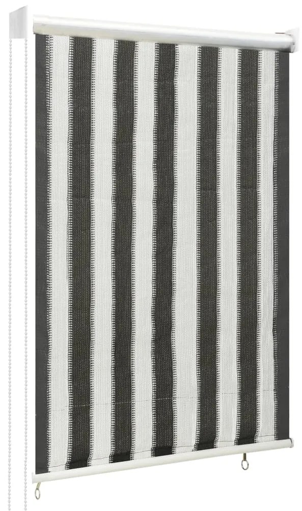 312679  Outdoor Roller Blind 60x140 cm Anthracite and White Stripe