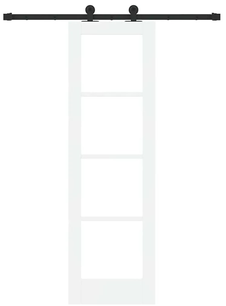 Porta Deslizante vidaXL com Conjunto de Ferragens "ORKDAL" Branca 61x1