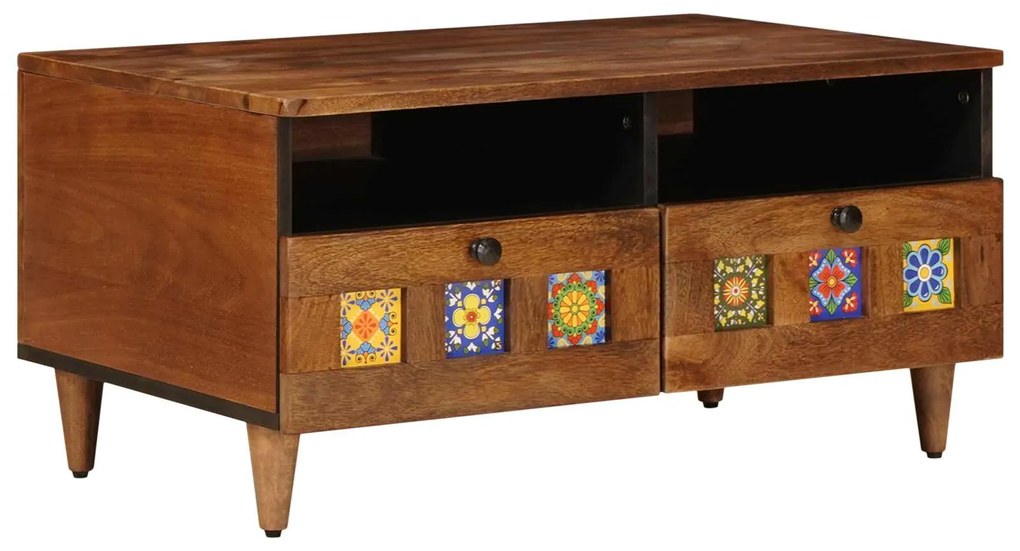 vidaXL Gabinete para TV com gaveta Nogueira 70 x 33 x 46 cm