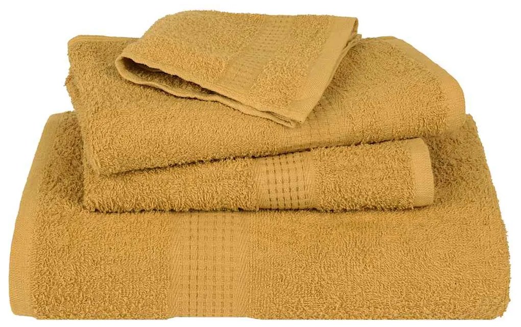 6pcs Conjunto toalhas banho 360 gsm 100% algodão dourado