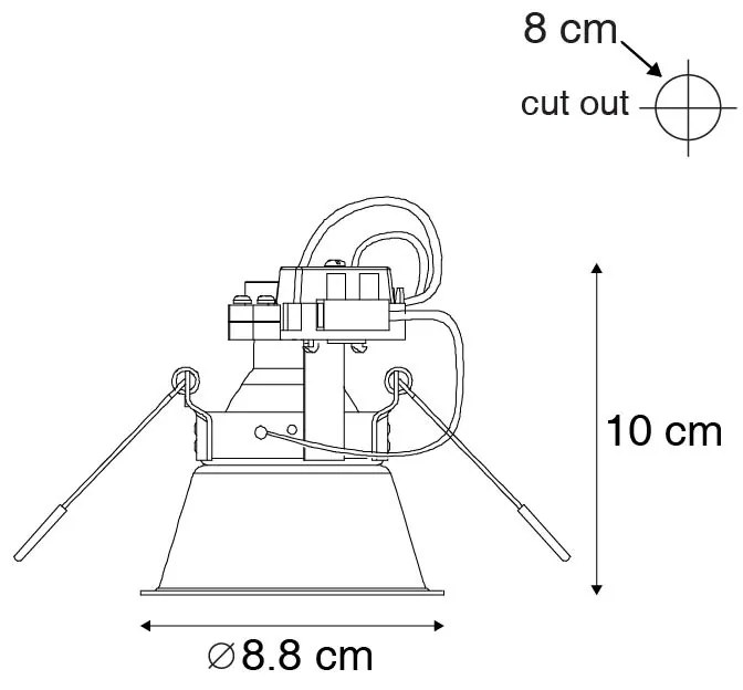 Foco embutido branco rotativo e inclinável - Alloy Moderno