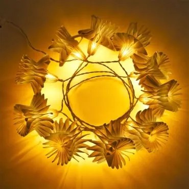 Guirlanda Decorativa Com Luzes Led Em Papel Silea Gardénia Branco - Sklum
