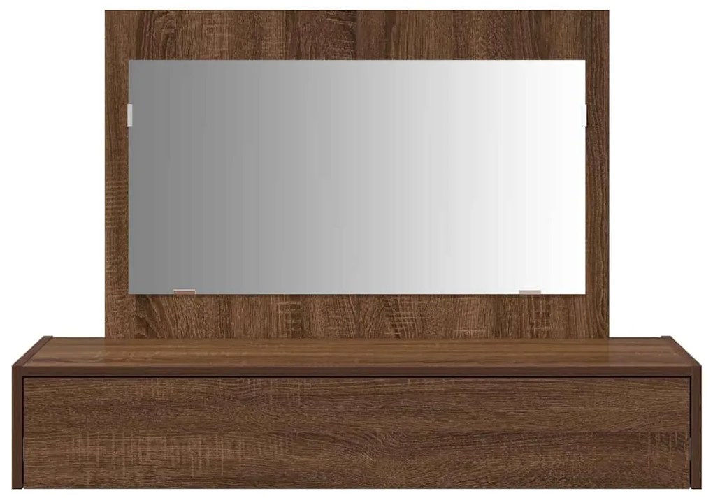 Mesa de Maquilhagem Suspensa Carvalho Castanho 100x40x70 cm