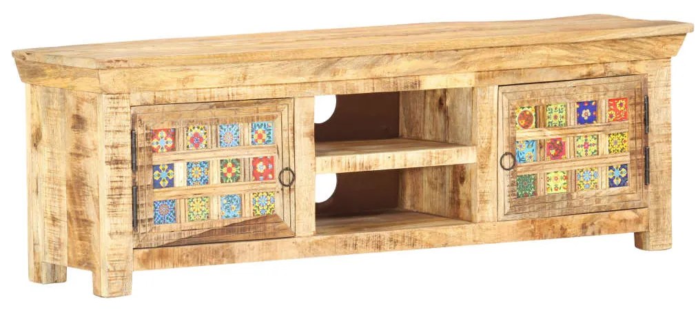 vidaXL Móvel de TV 120x30x40 cm madeira de mangueira maciça
