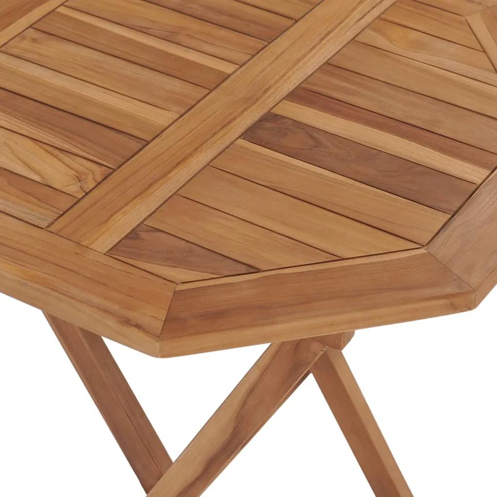Mesa de jardim dobrável 60x60x75 cm madeira de teca maciça