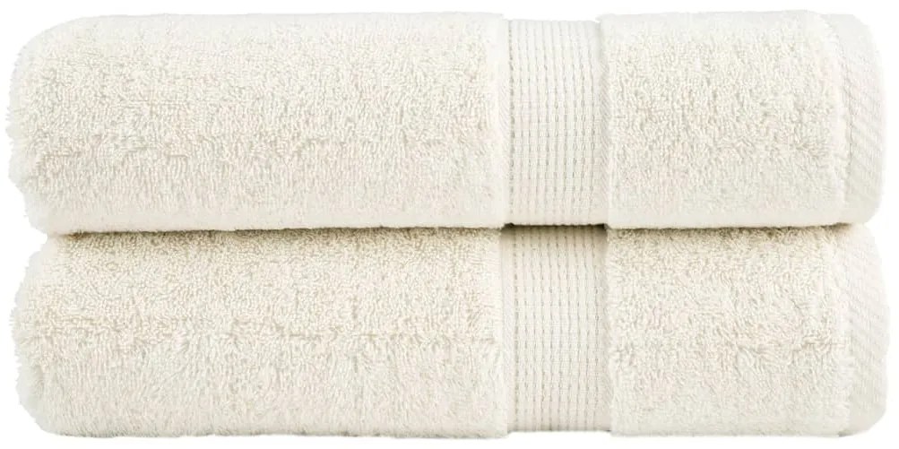 Toalhas de banho premium SOLUND 2pcs 70x140 cm 600 gsm creme